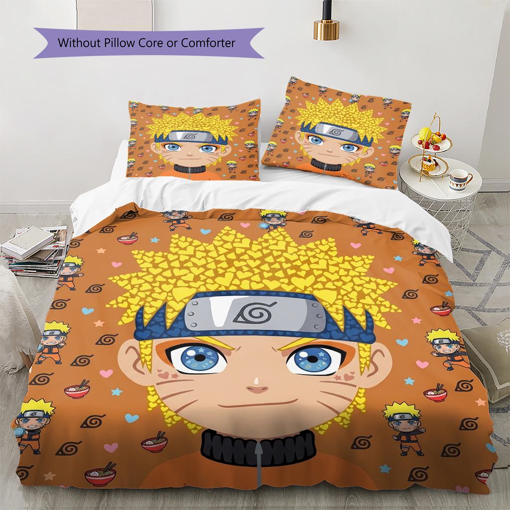 Naruto Cartoon Comfortable Duvet Cover - Soft, Kids Bedding Gift,& Multiple Sizes Available -HE11