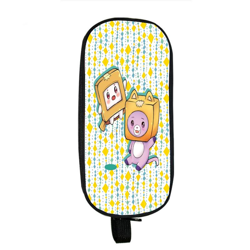 Lankybox Boxy And Foxy робот-пенал большая коробка для хранения портативная сумка для ручек для девочек двухслойная школьная сумка Kawaii чехол для канцелярских принадлежностей