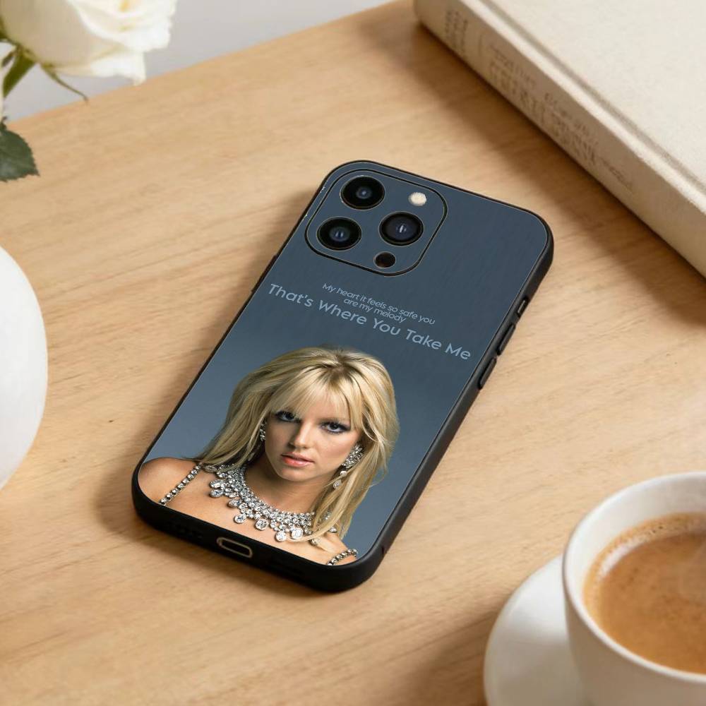 Чехол для телефона Singer V-Britney Spears для iPhone17,16,15,14,13,12 Plus,Max Мягкий силиконовый черный чехол