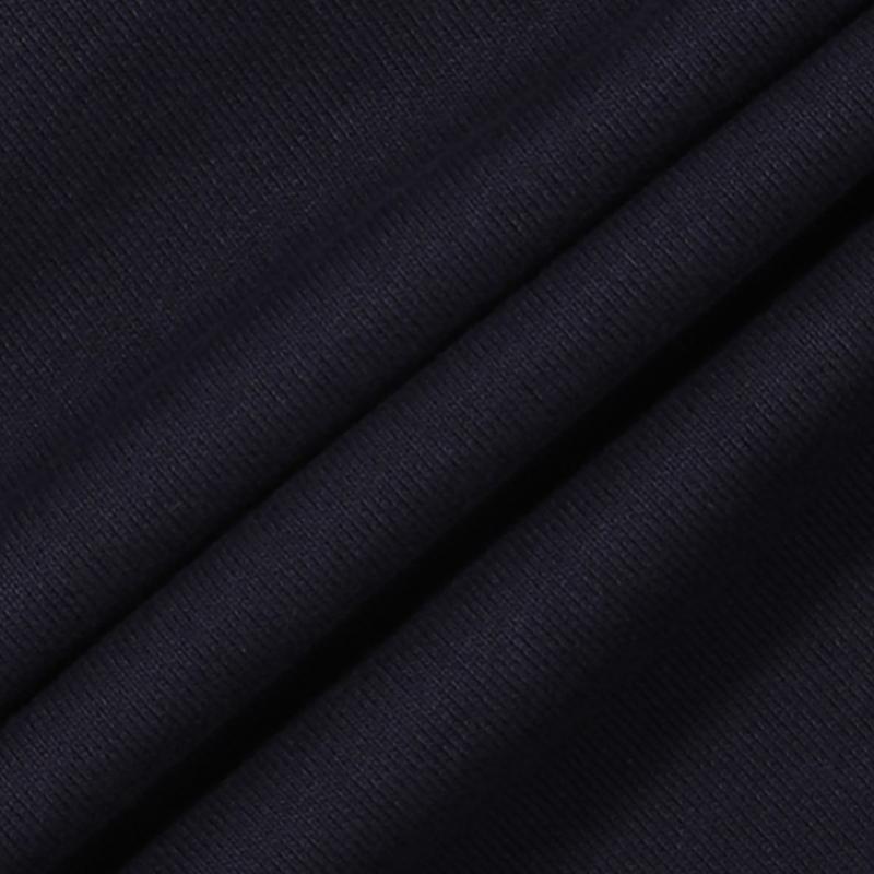 Высокий воротник, молния до середины, темно-синий