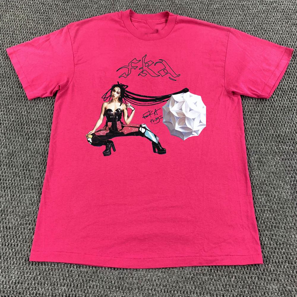 Редкая розовая футболка с автографом FKA twigs Все размеры от S до 5XL AR1498 Унисекс футболка