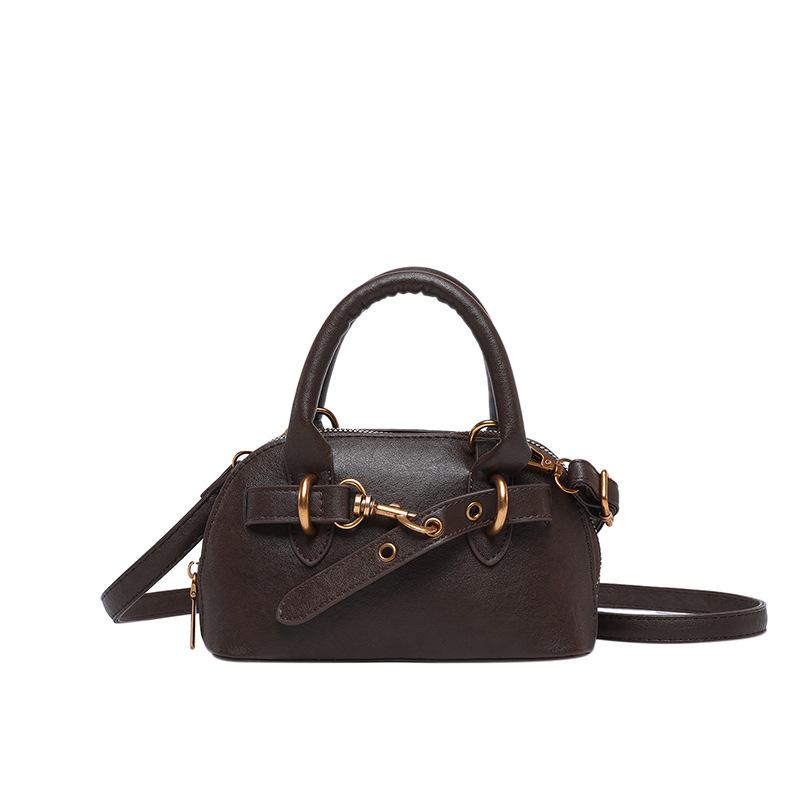 Осень и зима ретро мини-сумка женская 2025 новая популярная универсальная сумка-мессенджер модная портативная сумка-ракушка