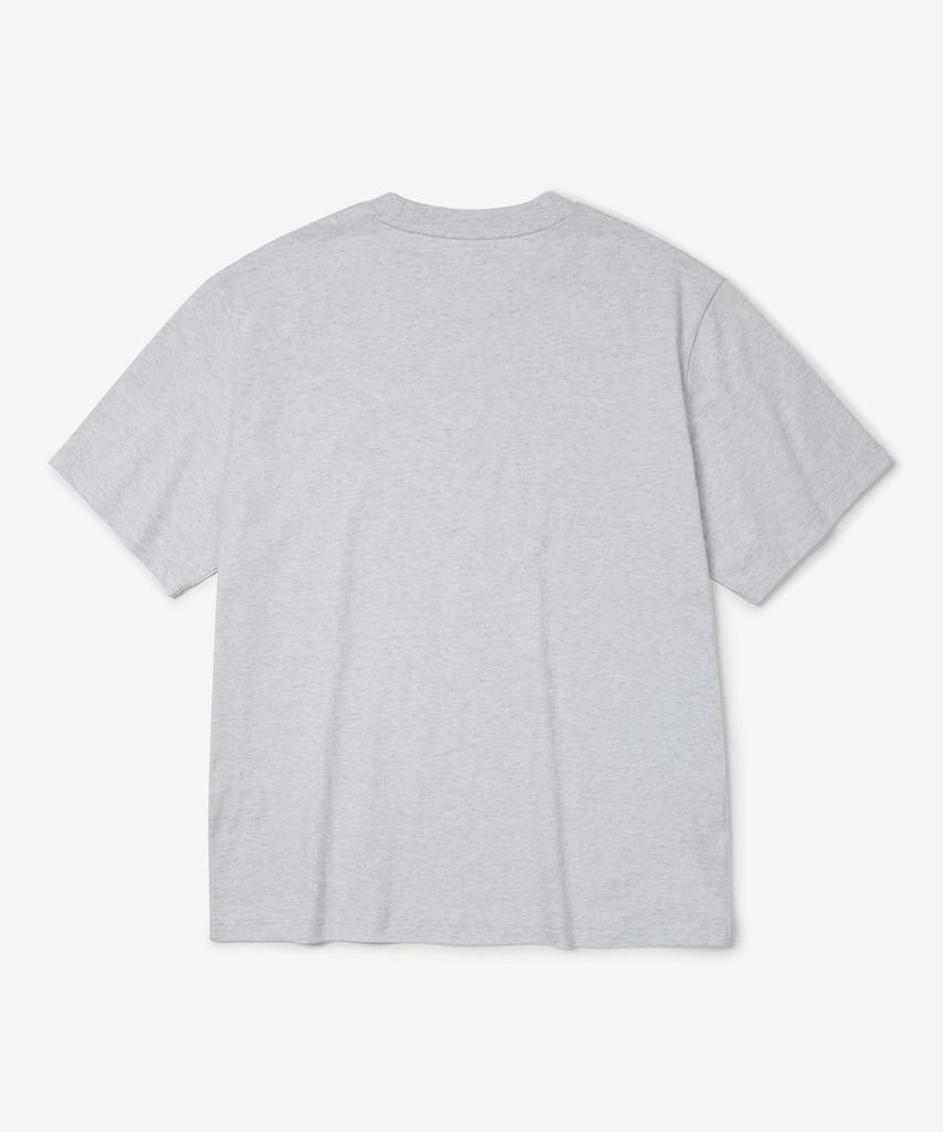 NOT ONLY FOR TODAY Noft Numberball Embroidered Short Sleeve T-Shirt [Light Gray]