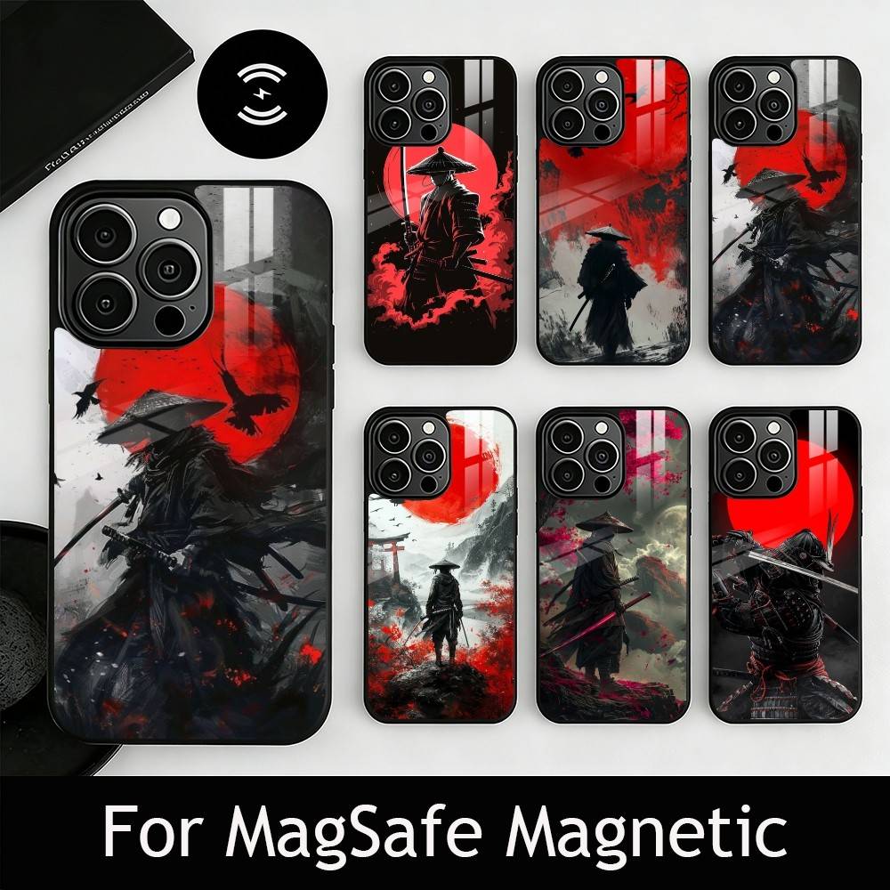 J-Japanese Bushido S-Samurai Phone Case For iPhone17,16,15,14,13,12,11 Plus,Pro Magnetic with Magsafe Wireless Charging
