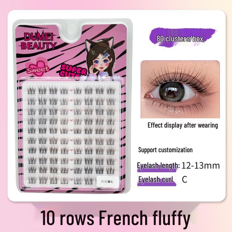 10-Row Autumn Leaf & Sunflower Faux Eyelashes - Flat, Glue-Free