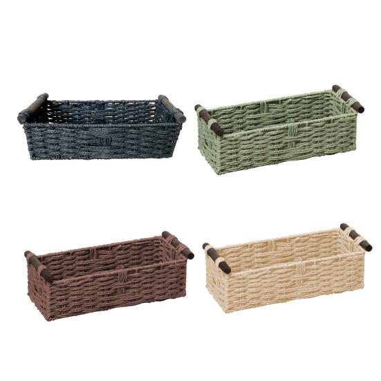 Прямоугольная корзина для хранения с ручкой, большая вместимость, многоцелевое декоративное плетеное украшение ручной работы