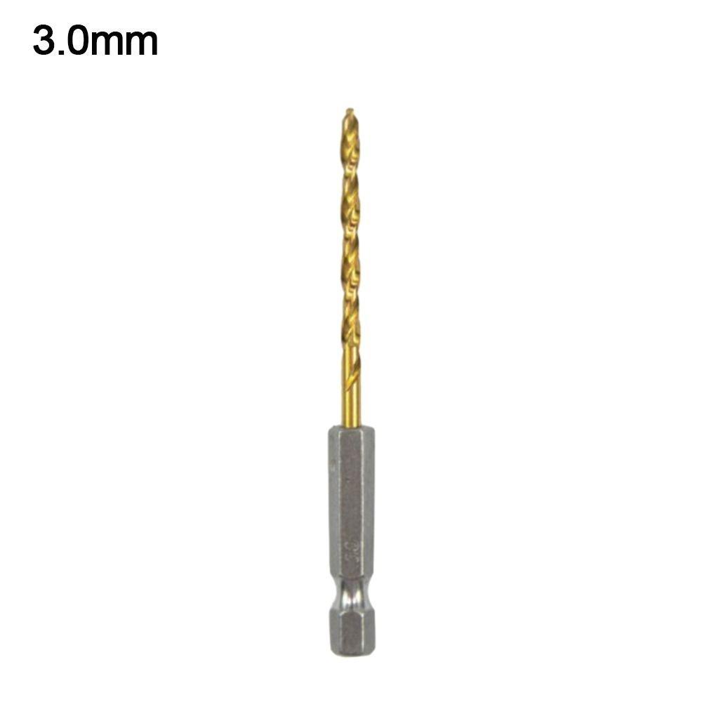 1.5-6.5mm Twist Drill Titanium Plated Wood Drilling New Power Accessory