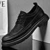 Leather Shoes Men's 2025 Autumn Leather Business Dress Men's Shoes Soft Sole Casual Low-top Brock Shoes Large Size 46 Suit