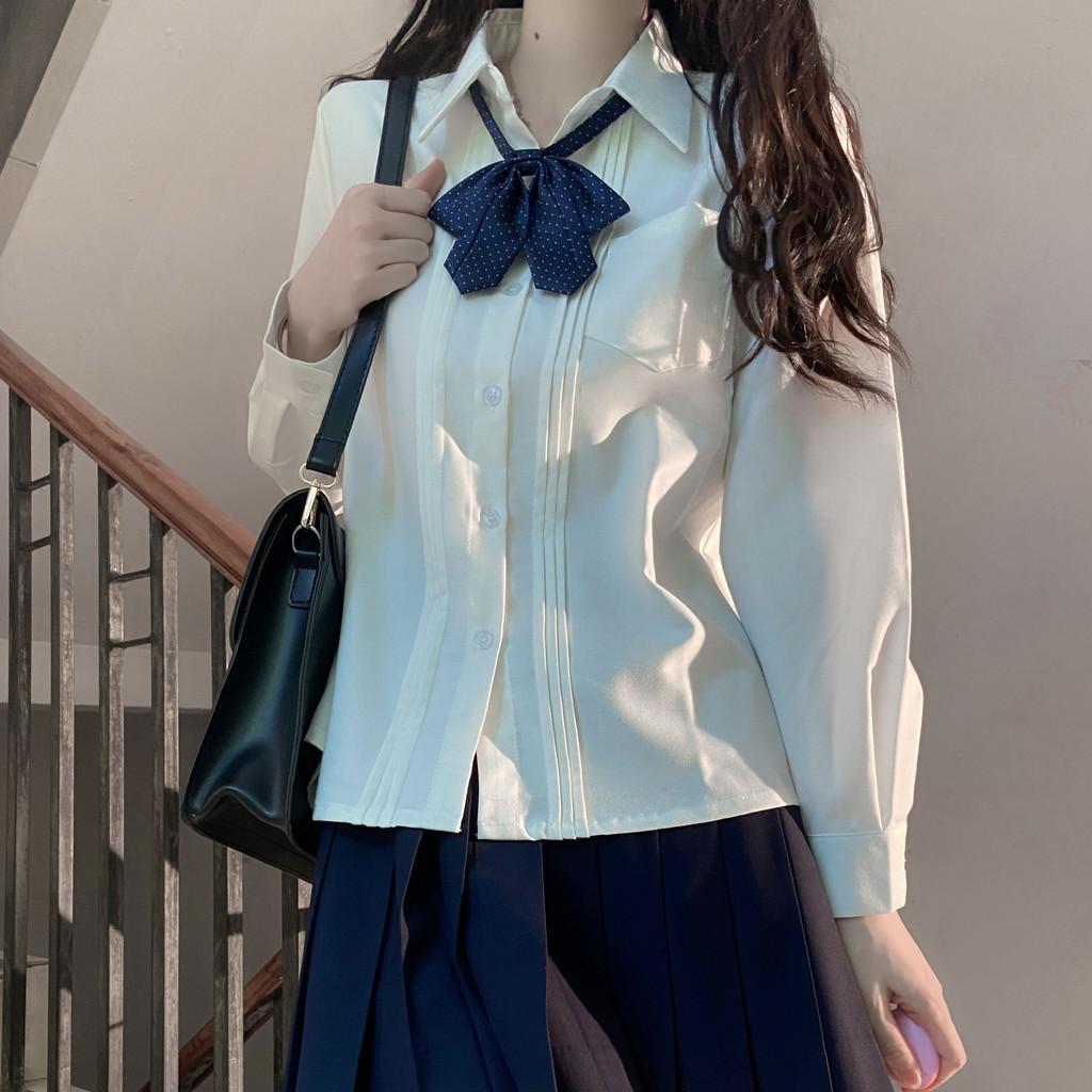 Girl Long Sleeve Solid Color Shirt With Pleated Design For Casual Wear