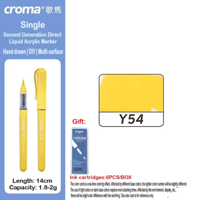 Набор многоразовых акриловых маркеров Croma 160/1 Colors с мягким наконечником, смываемые акварельные кисти, школьные принадлежности