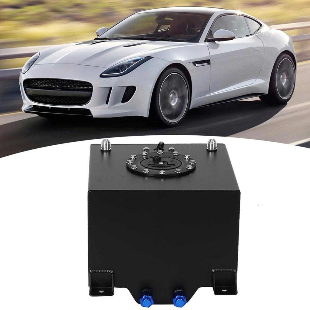 5 Gallon Universal Aluminum Fuel Cell Gas Tank Black Practical Auto Car Accessory