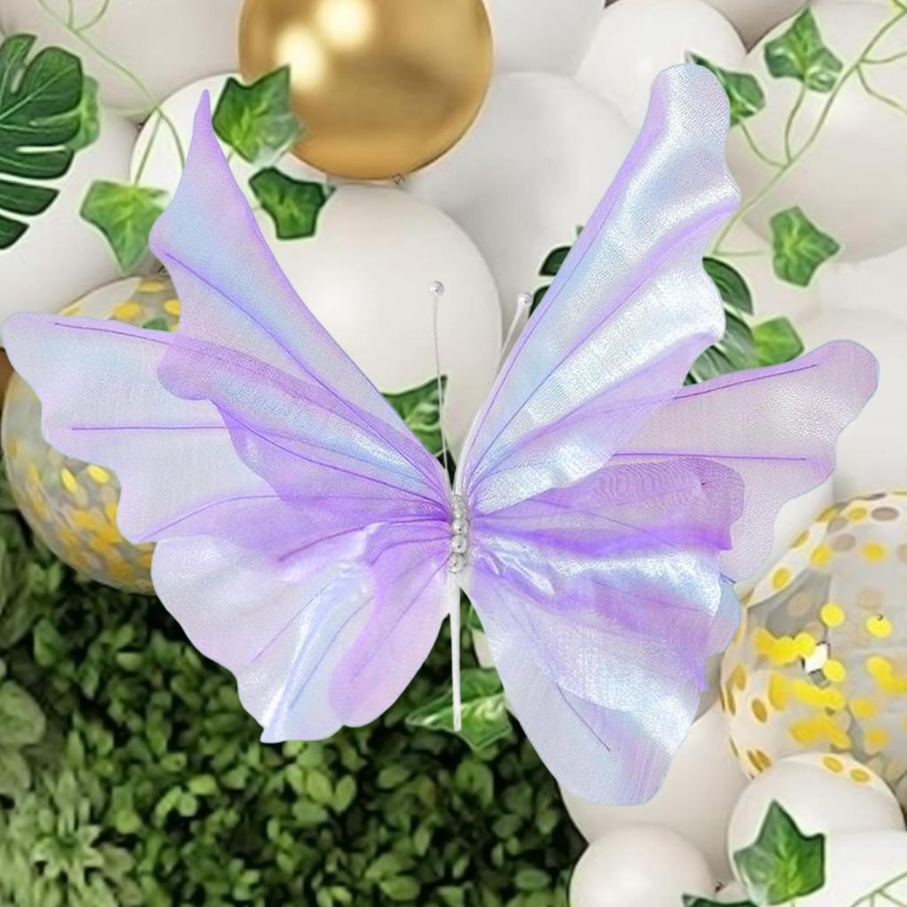 Large Butterfly Party Decor Silk Realistic Dreamy Party Decor 3D Large Butterfly For Porch Arch Window Door Fence Dining Room