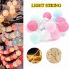 20LED Cotton Balls String Lights Garland Fairy Street Lights Christmas Decorations for Home Outdoor Wedding Garden Patio Lights