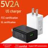 USB-зарядное устройство для мобильных телефонов 5 В 2 А с сертификацией UL, EU и PSE