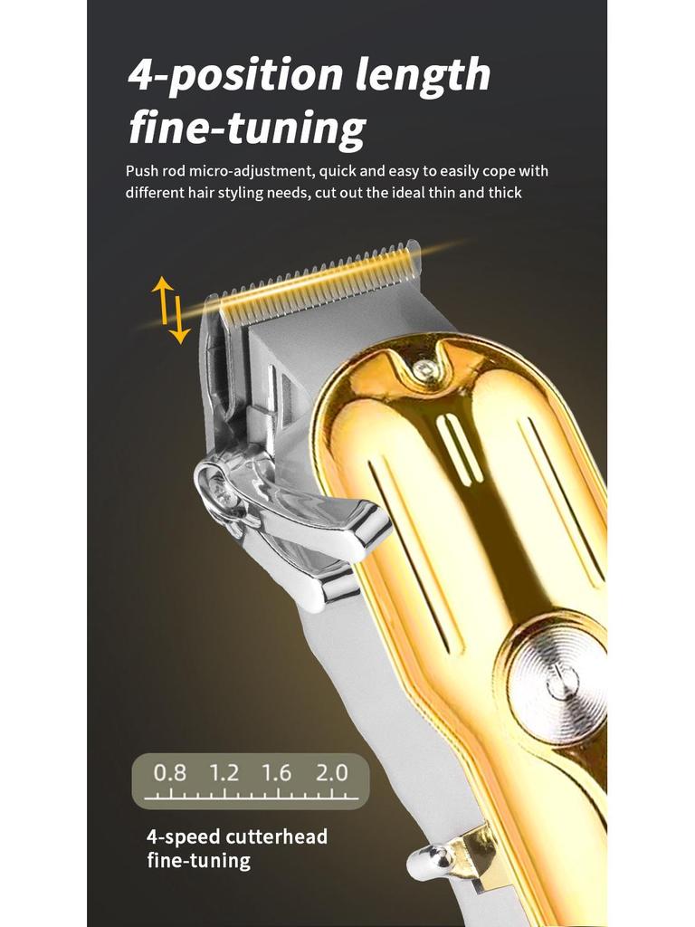 Professional LCD Hair Clipper with USB Charging for Hairdressing