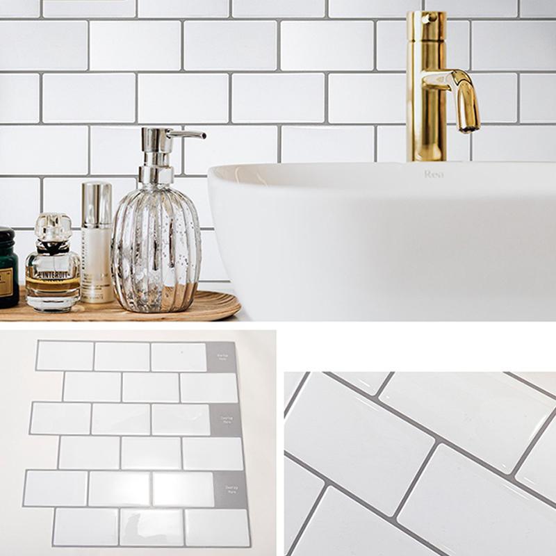 4/8 шт. самоклеящиеся виниловые обои Peel And Stick 3D Effect плитка водонепроницаемая кухонная керамическая плитка алюминиевая фольга настенные наклейки