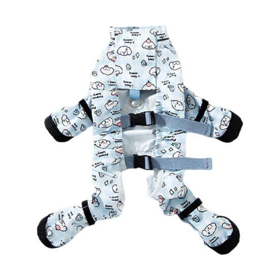 Брюки от грязи для питомцев Нескользящие Водонепроницаемые Дождевые ботинки для собак с регулируемой подтяжкой Уличные Брюки от пыли Снежные ботинки для маленьких и средних активных собак