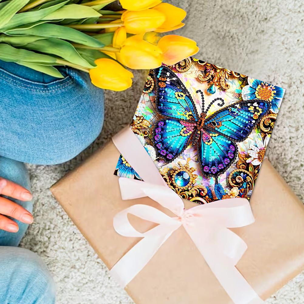 8/12 шт. Поздравительные открытки с алмазной вышивкой, Открытка-подарок с алмазной вышивкой ручной работы, Наборы карточек для 5D вышивки стразами для взрослых