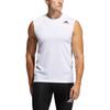 Adidas Tank Tops Men's White Crew Neck Moderate Straight Fit GM0519-