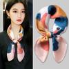 Luxury Silk Scarfs Square Scarf Harajuku Wind Colorful Graffiti Kerchief Scarves Bandanna Wraps Scarf Decoration Shawl