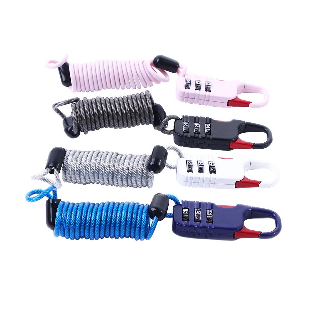 3-значный пароль с кодовым замком, тросовый замок, тросовый замок безопасности, тросовый замок для шлема, тросовый замок, велосипедный замок