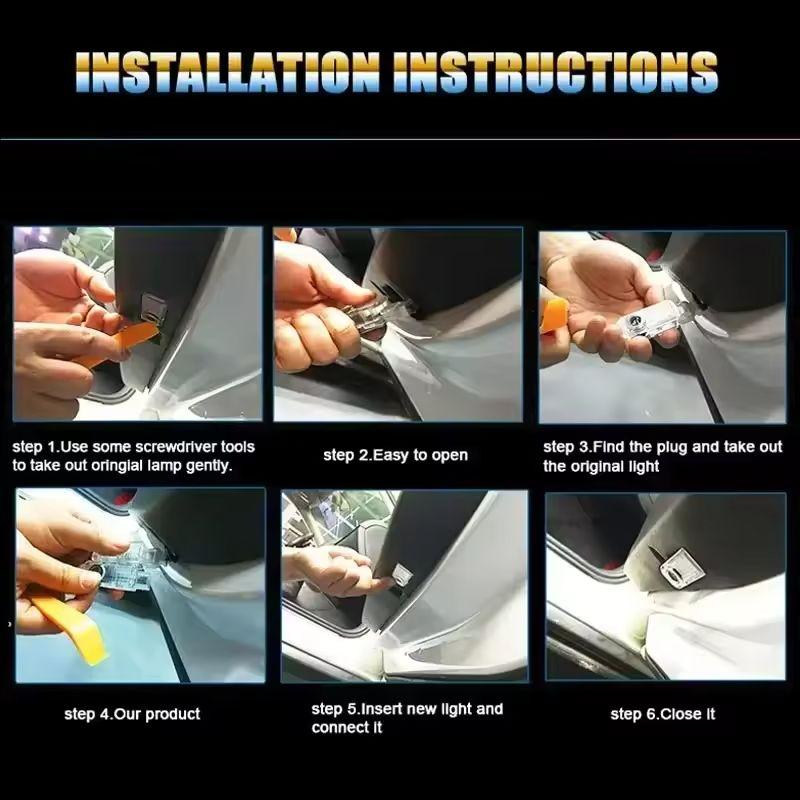 LED Car Door Logo Projector Light For Volvo XC90 V90 V60 XC60 V40 S80 S60 S90 C40 XC40 V70 XC70 C30 C70 EX90 Rdesign Accessory