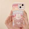 Zhitai Plain Leather Cartoon Bear Case for iPhone 14/13Pro/XS/XR/11/678Plus