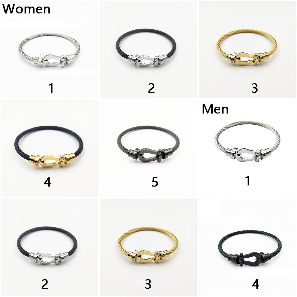 Подкова из нержавеющей стали плетеные браслеты простая магнитная застежка для мужчин