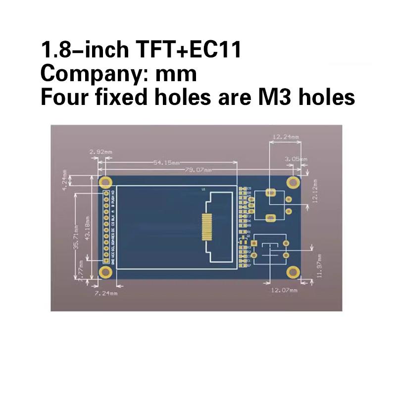 1,8-дюймовый 2,4-дюймовый TFT-дисплей с комбинированным модулем поворотного энкодера EC11 и интерфейсом SPI для Arduino