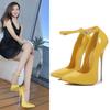 Shallow Pointed Sexy Nightclub Metal Heel Super High Heel Single Shoes Fun Size Shallow Single Shoes WZ
