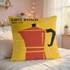 Vintage Coffee Espresso INS Cushion Cover Silky Short Plush Invisible Zipper Dustproof Sofa Pillow Case For Home Decor