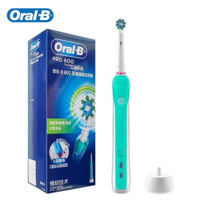 Электрическая зубная щетка Oral B Pro600 для взрослых 1 ручка, 1 насадка, 1 индуктивное зарядное устройство