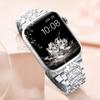 Ремешок с бриллиантами для Apple Watch Ultra Band 49 мм, 40 мм, 45 мм, 44 мм, 41 мм, 42 мм, 38 мм, металлический ремень для Iwatch Series 7 SE 6 5 4, женский браслет