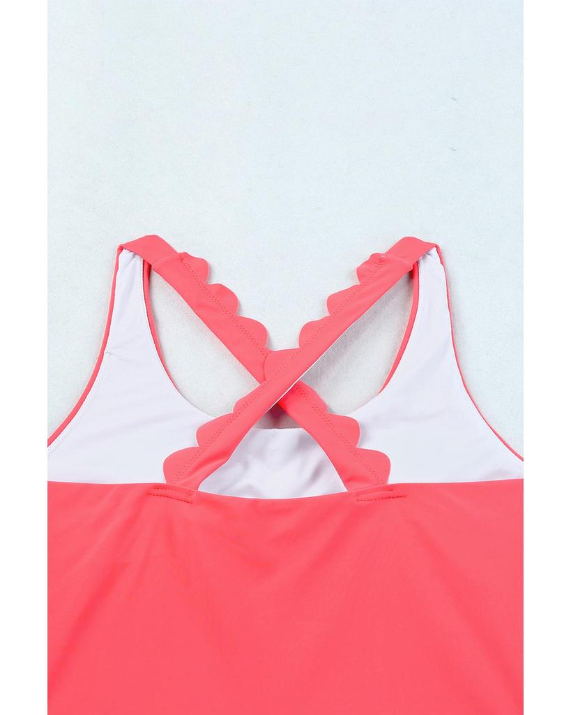 Azura Exchange Бикини с высокой талией и перекрещивающимися чашечками