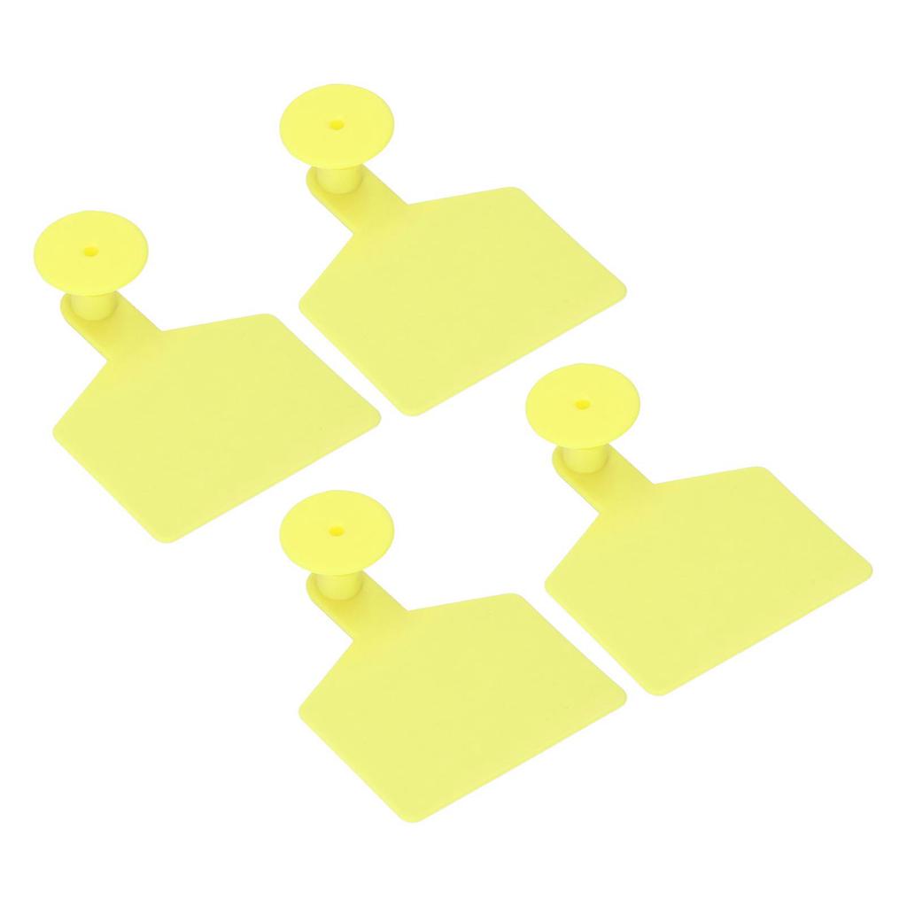 100 Set Blank Cattle Ear Tag Large Yellow Animal Identification Livestock Handling Supplies