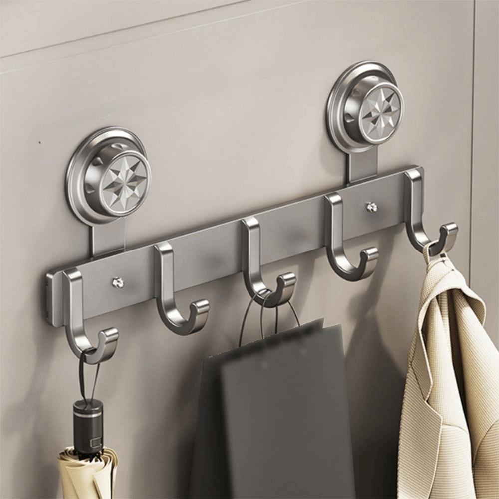 4/5/6/7/8 Hook Suction Cup Door Hook Waterproof Hanging Coat Holder Wall Clothes Hanger Clothes