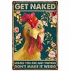 Vintage Metal Tin Signs Wall Decor Get Naked Unless You Are Just Visiting Don't Make It Weird Retro Tin Sign Posters