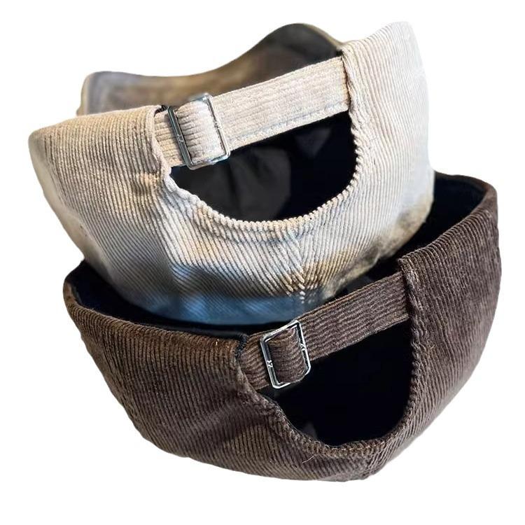 Американский Уличный Ретро Модный Берет Мужской Осенне-Зимний Вельветовый Берет Женский Универсальный Шляпа, Подчеркивающая Лицо