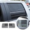 2Pcs Rear Side Window US Flag Decal Stickers For Ford F150 2009-2014 Matte Black