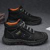 Vintage Style Men Hiking Shoes Fashion Walking Ankle Boots Comfortable Warm Winter Basic Boots Genuine Leather Male Casual Shoes