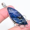 Sodalite Gemstone 925 Sterling Silver Jewelry Pendant 2.36" L1t87