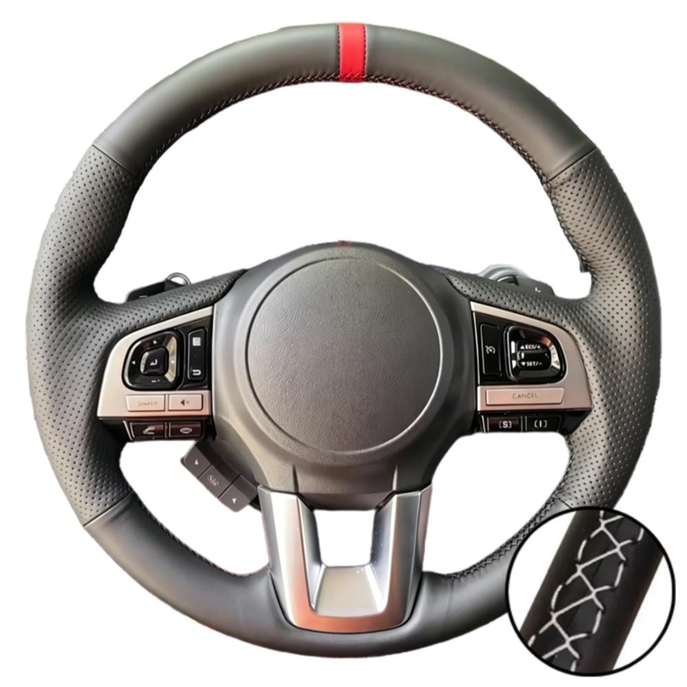 Hand Stitched Non-slip Artificial Leather 2015-2017 Outback 2014-2017 Forester 2015 Steering Wheel Cover For Subaru Legacy XV