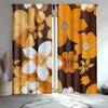 Набор из 2 ретро-штор в стиле хиппи, groovy, Flower Power, ботанические шторы для спальни, гостиной, штора для сидения, изготовлена из полиэстера
