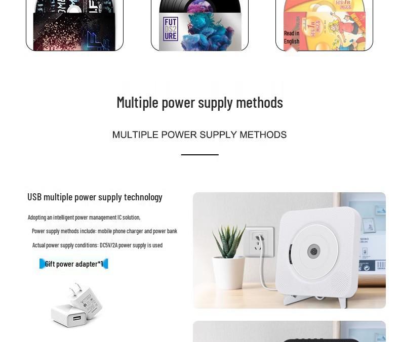 Portable Wall-Mounted CD Player for Prenatal Education & Children’s English Learning