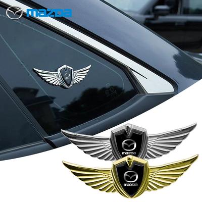 Металлический Значок Автомобиля Крылья Наклейка на Кузов для Mazda 2 3 6 Axela CX7 2 CX30 CX5 6 GH Atenza CX3 5 RX8 RX7 MX5 8 323 CX9 CX8 4