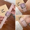 Конфетно-мягкий силиконовый чехол+ремешок для Apple Watch Band ultra 3/2 46 44 45 42 мм 40/38 41 мм браслет для iWatch11 10 9 7 8 6 5 4 SE