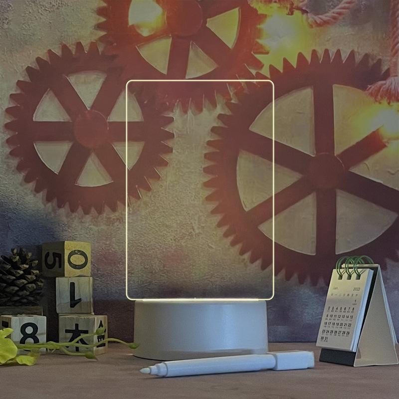 Доска для заметок, креативный светодиодный ночник, USB-доска для сообщений, праздничный светильник с ручкой, подарок для детей, украшение для подруги, ночник