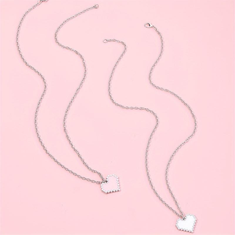 2 Love Pixel Lovers Girlfriends Simple Sweater Chain Collar