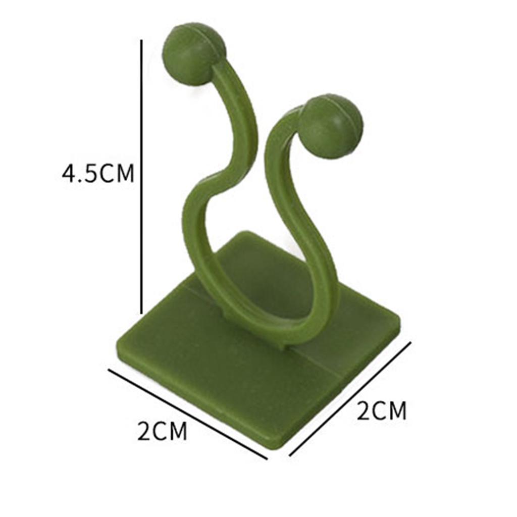 10 шт настенных зажимов для вьющихся растений Пластиковые самоклеящиеся зеленые зажимы для поддержки растений