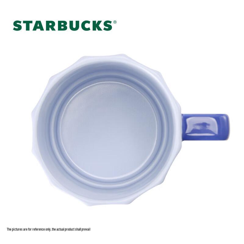 Керамическая кружка Starbucks синяя геометрическая